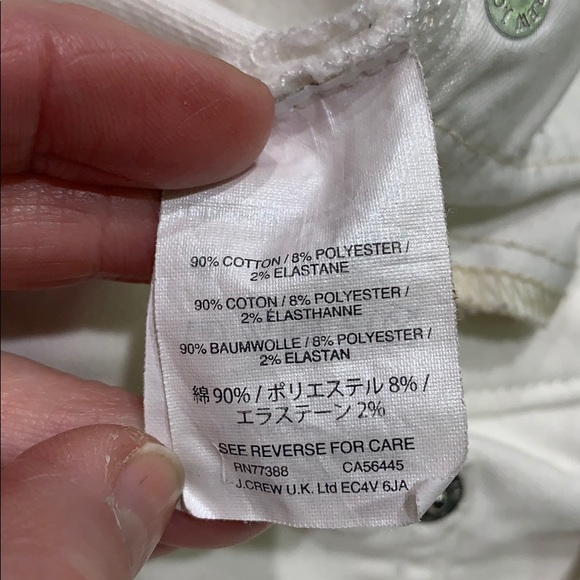 J. Crew Lookout High Rise Skinny White Jean sz:28 - Picture 5 of 6